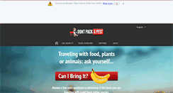 Desktop Screenshot of dontpackapest.com